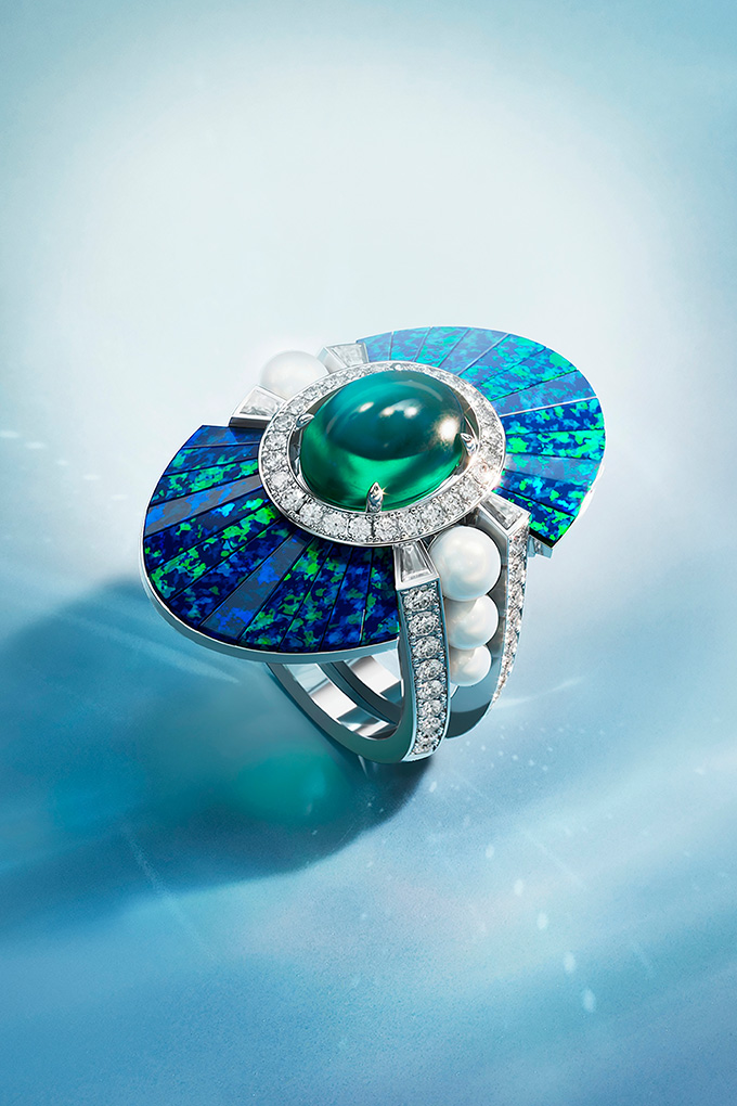 fred golden light promising dawn opal emerald ring