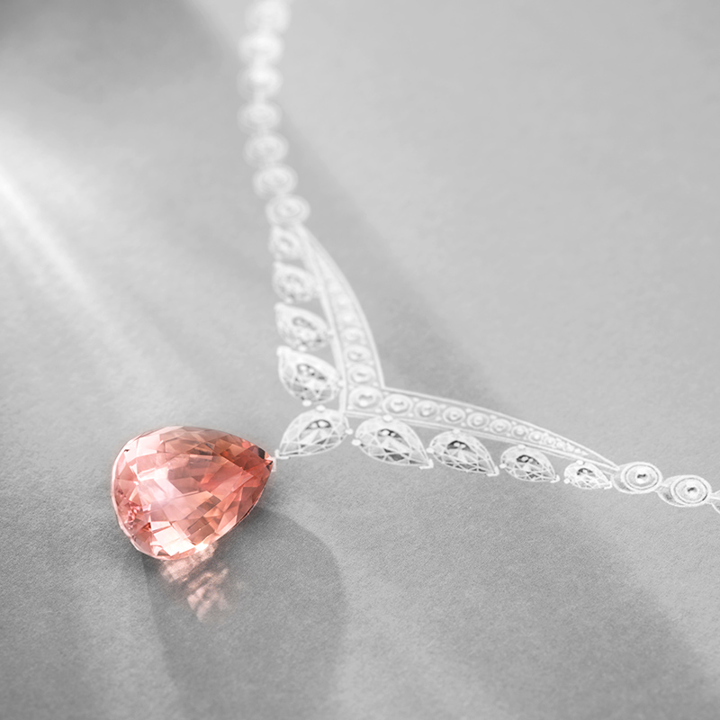 chaumet josephine padparadscha sapphire
