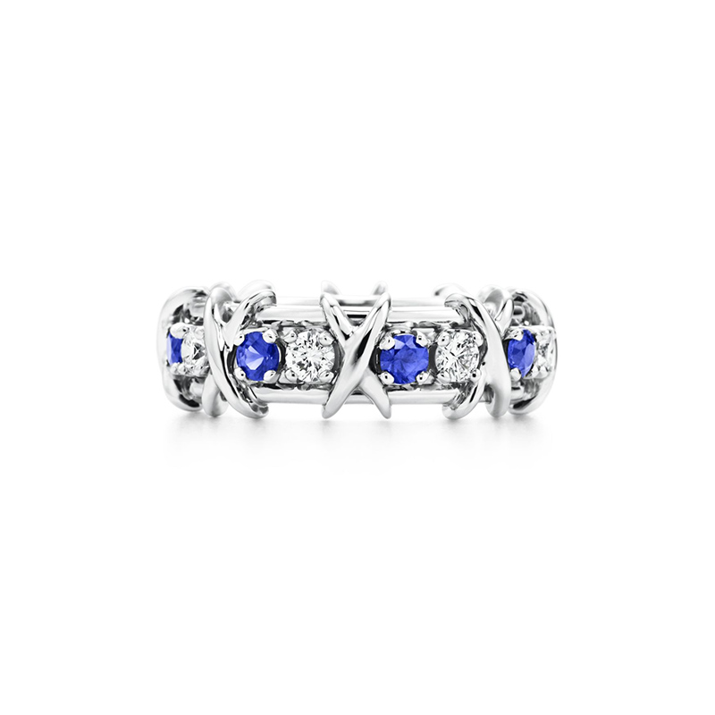tiffany sixteen stone ring diamond sapphire