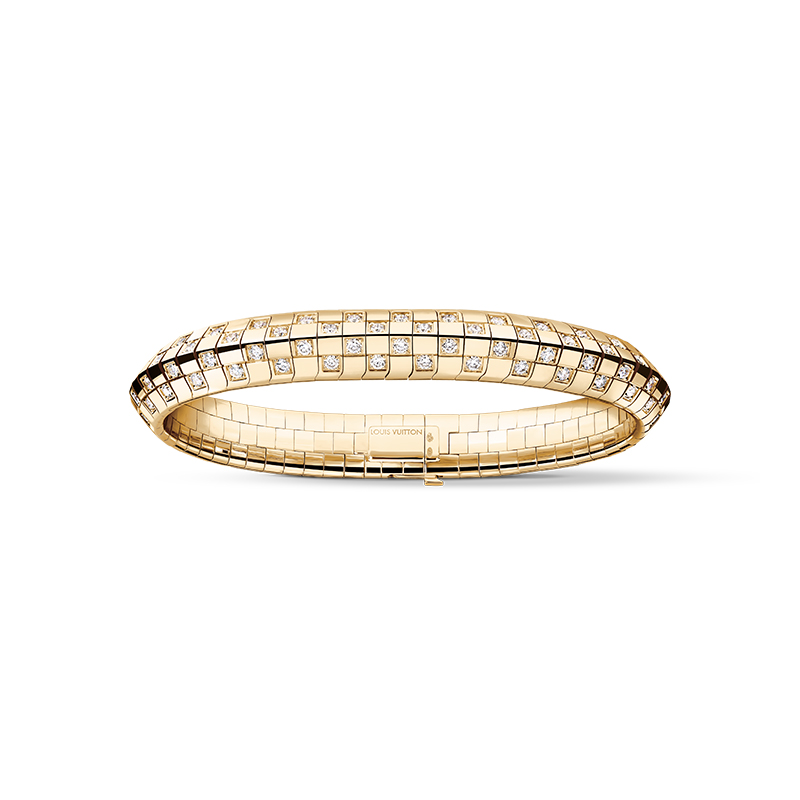 Le Damier two row diamond studded bracelet
