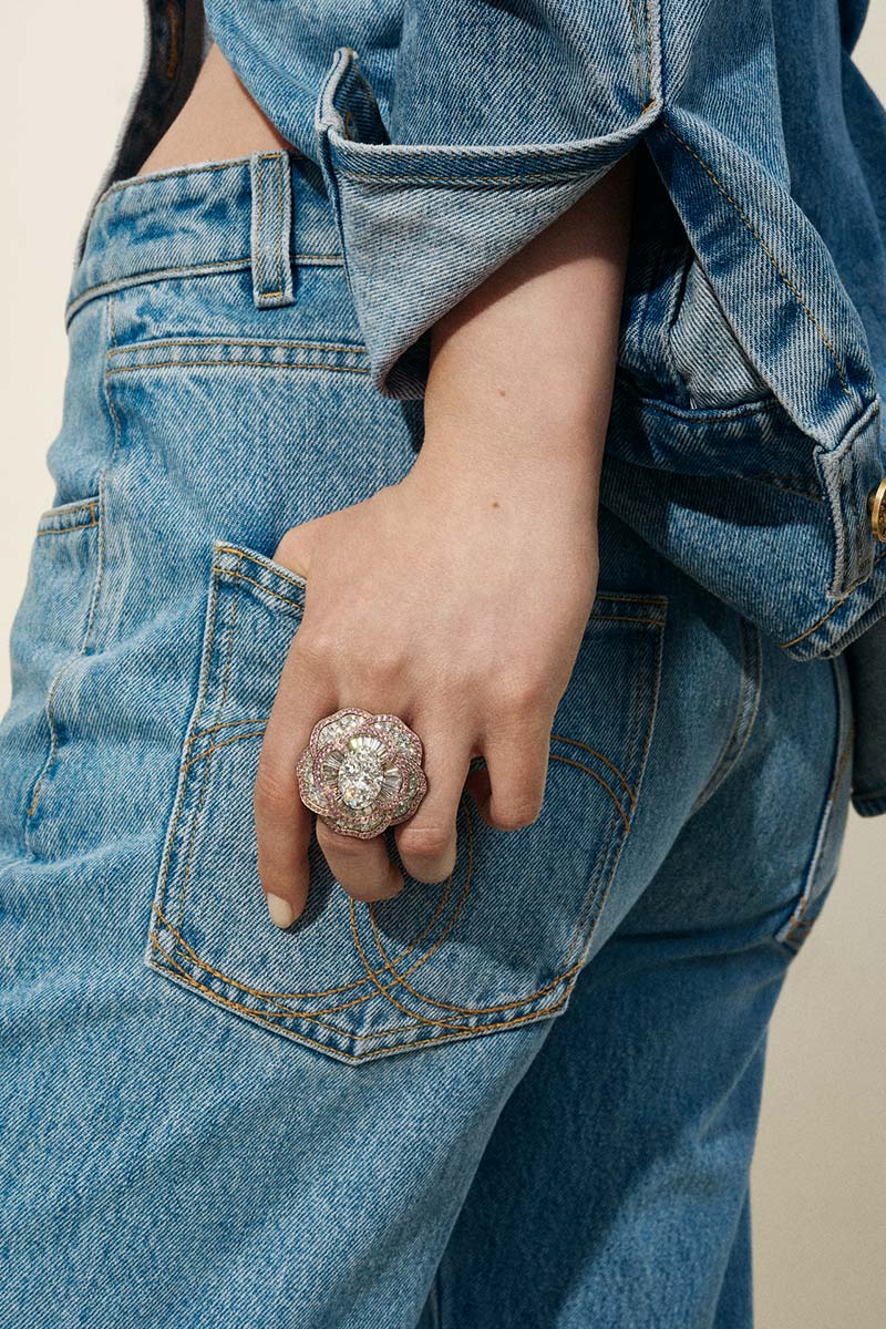 chanel camellia diamond ring