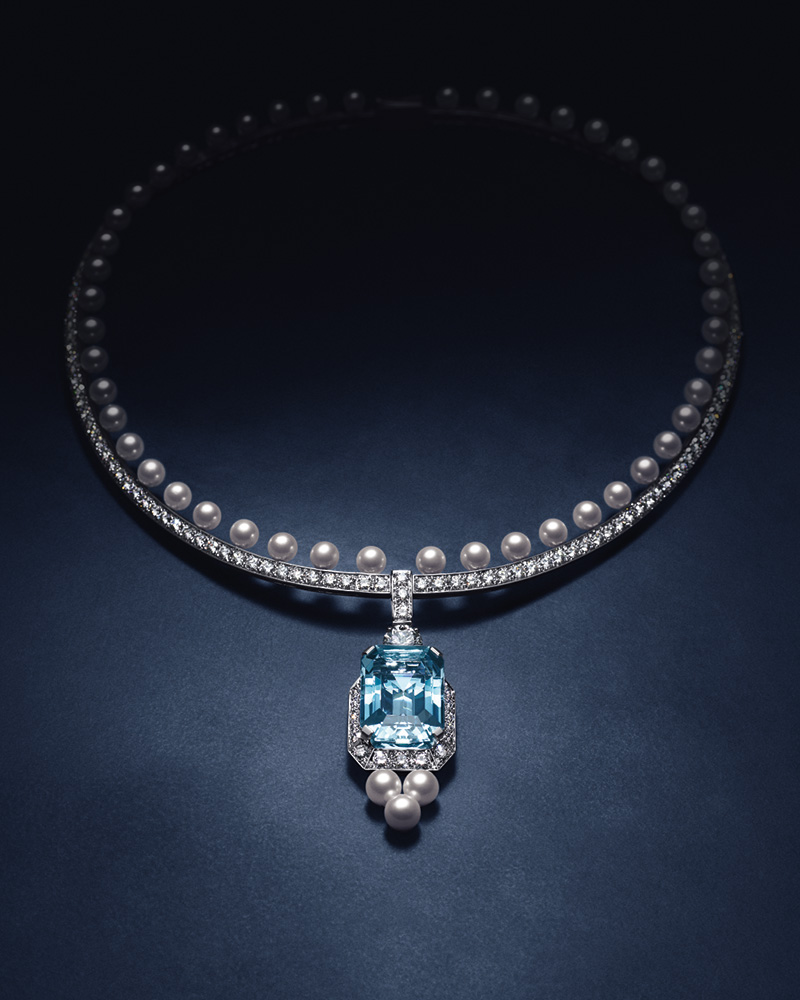 chaumet mint leaf necklace