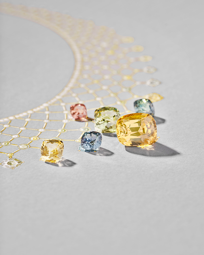 chaumet verbena bouquet necklace sapphires