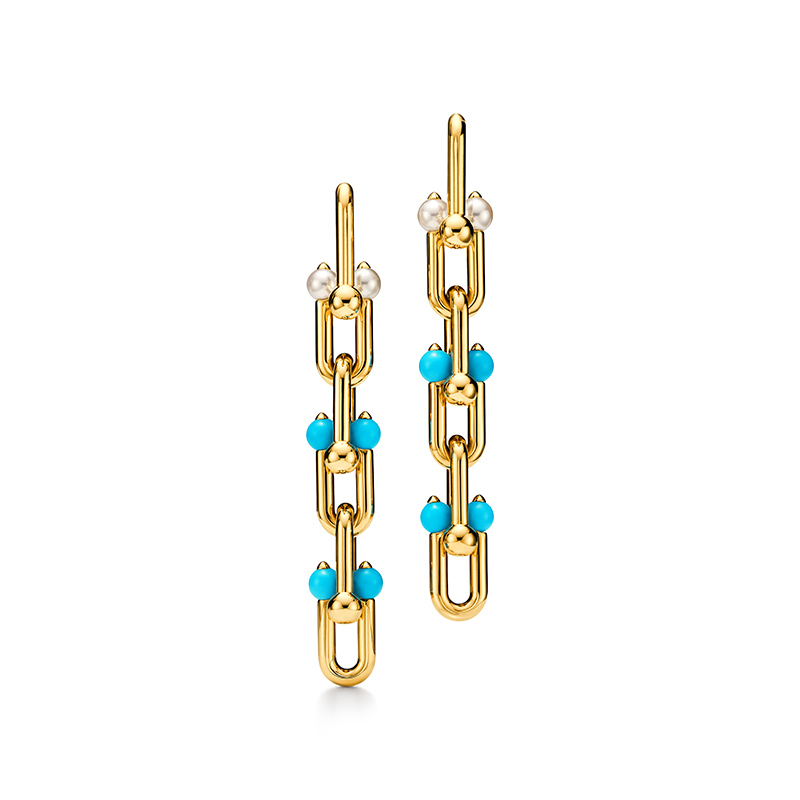 tiffany hardwear earrings turquoise akoya pearls