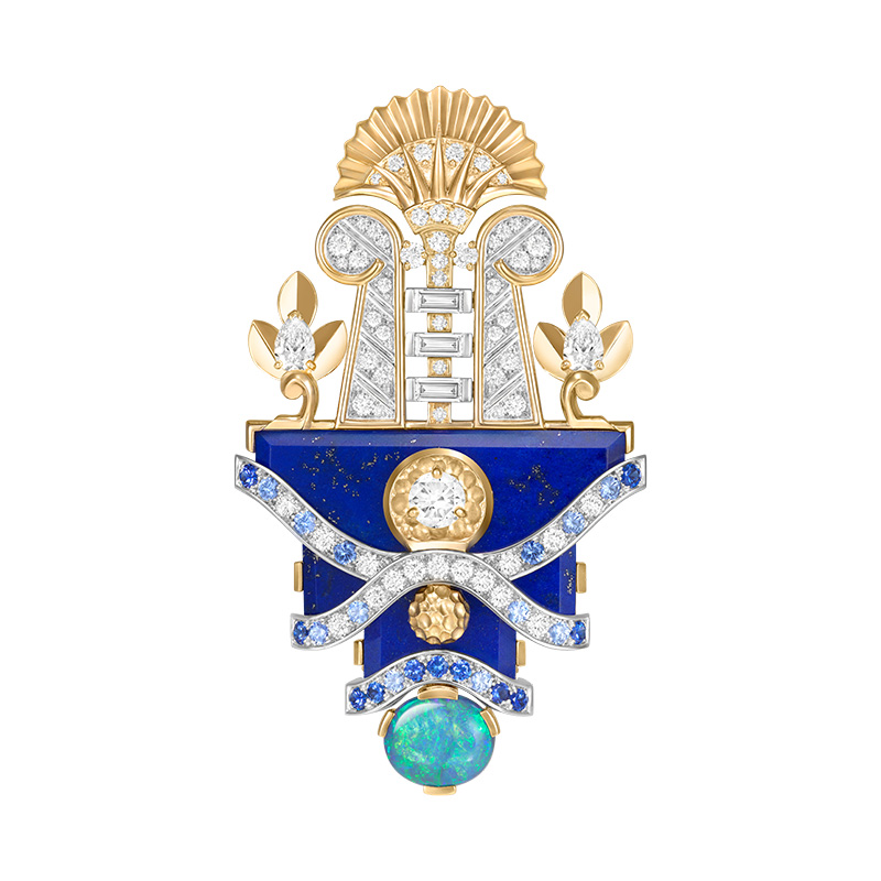 van cleef arpels fascinating egypt opal lapis lazuli brooch